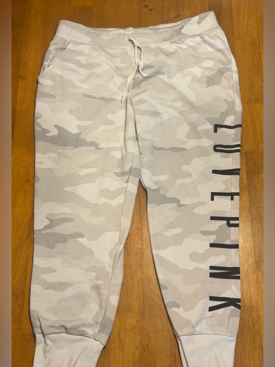 PINK Victoria's Secret Pants - PINK Victoria's Secret Beige Camo Jogger Sweatpants